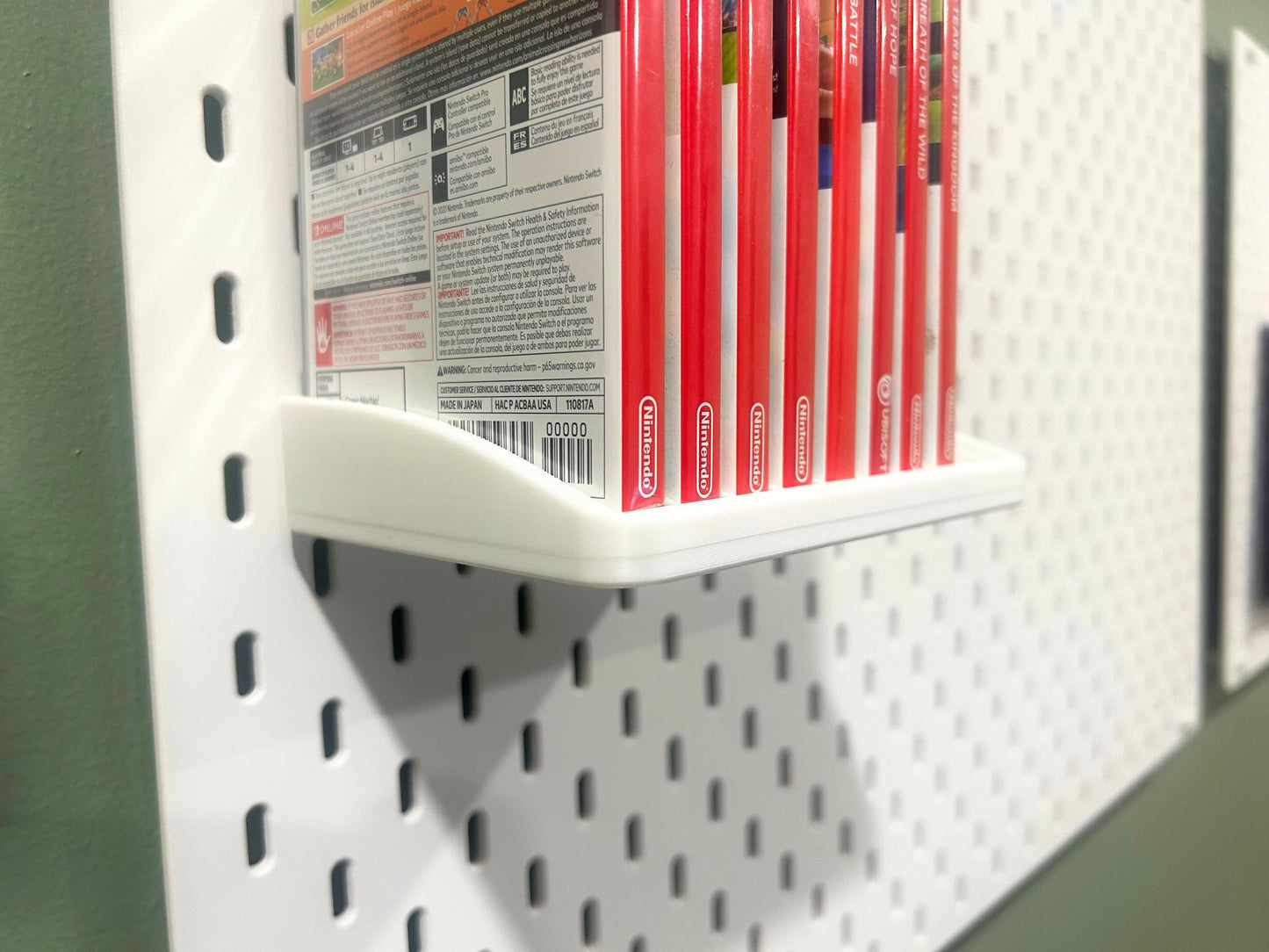 Skadis Pegboard Nintendo Switch Game Case Organizer - Holds 10 Games