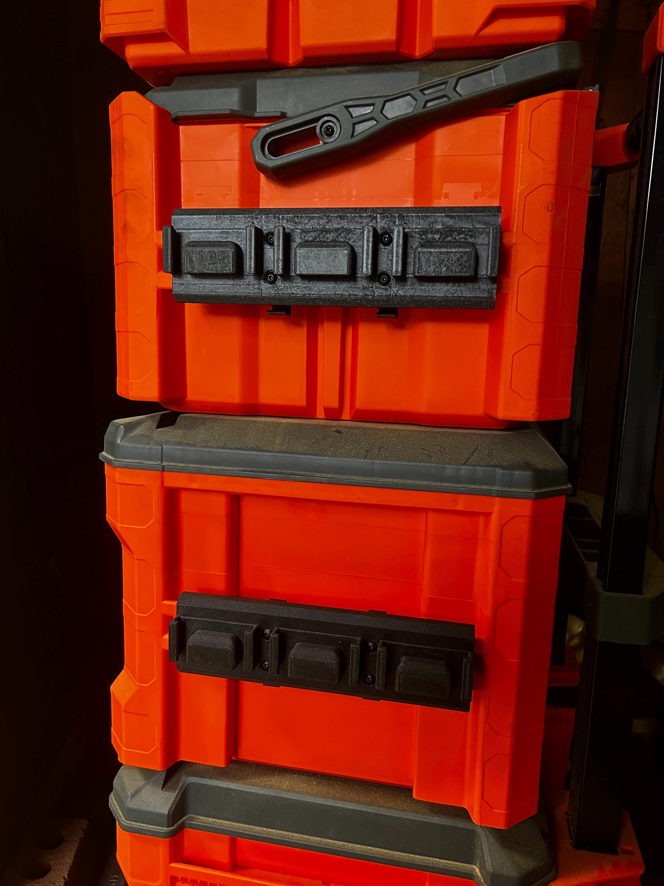 Klein MODbox Battery Mount: Holds 3 Batteries for Milwaukee, Dewalt, Makita, Rigid & More
