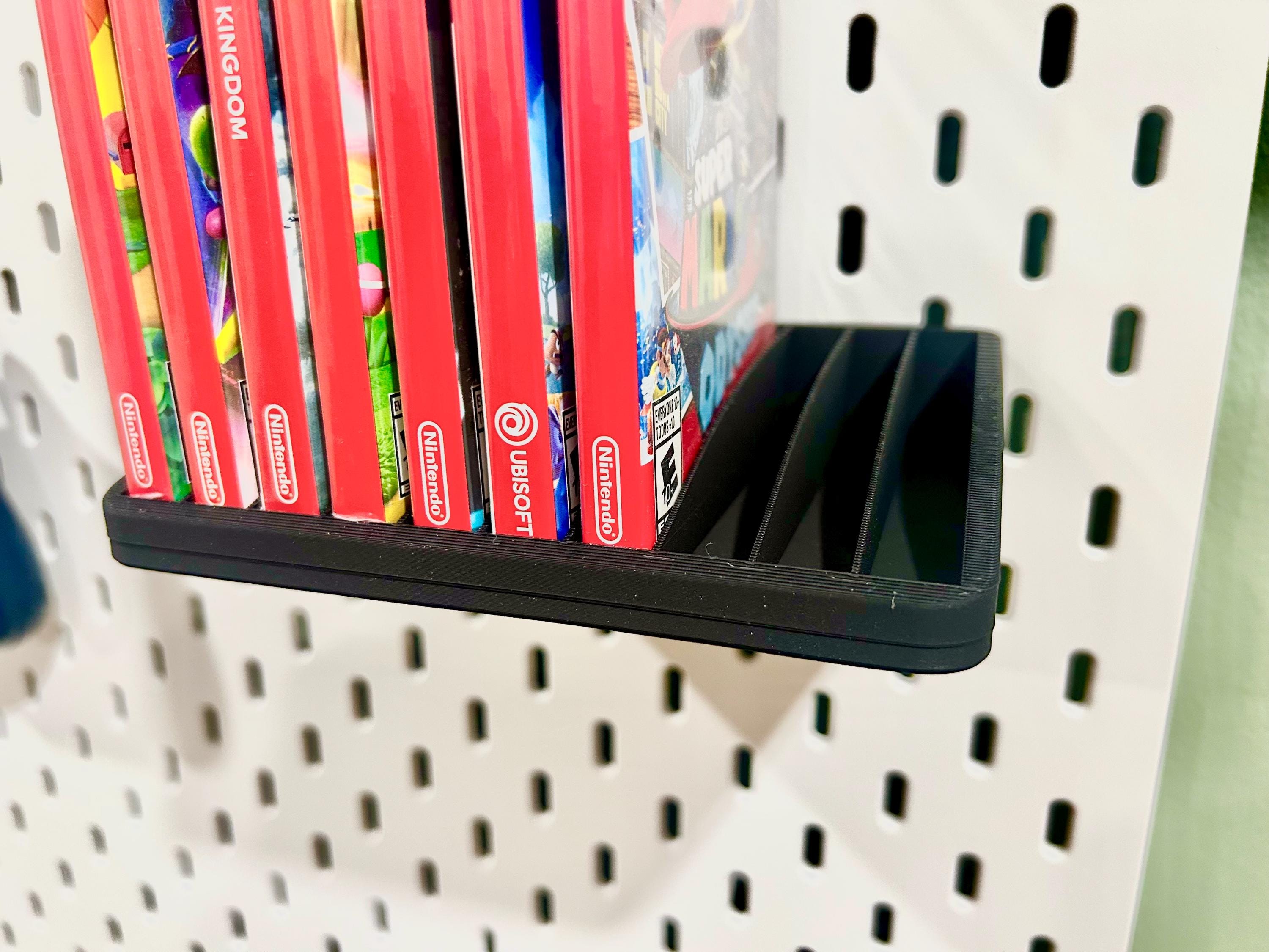 Skadis Pegboard Nintendo Switch Game Case Organizer - Holds 10 Games