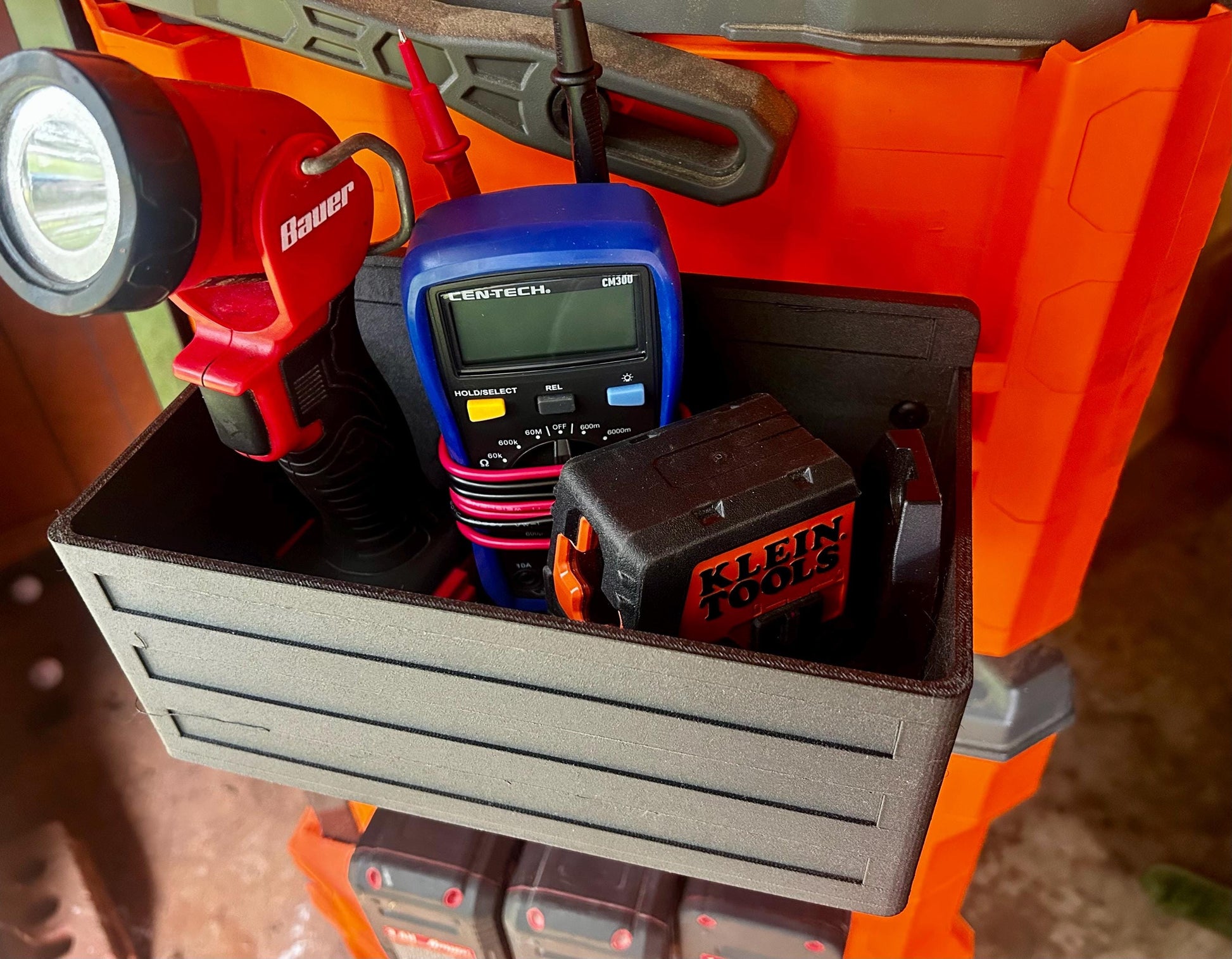 Klein MODbox Accessories - Side Rail Storage Bin for Tools & Supplies