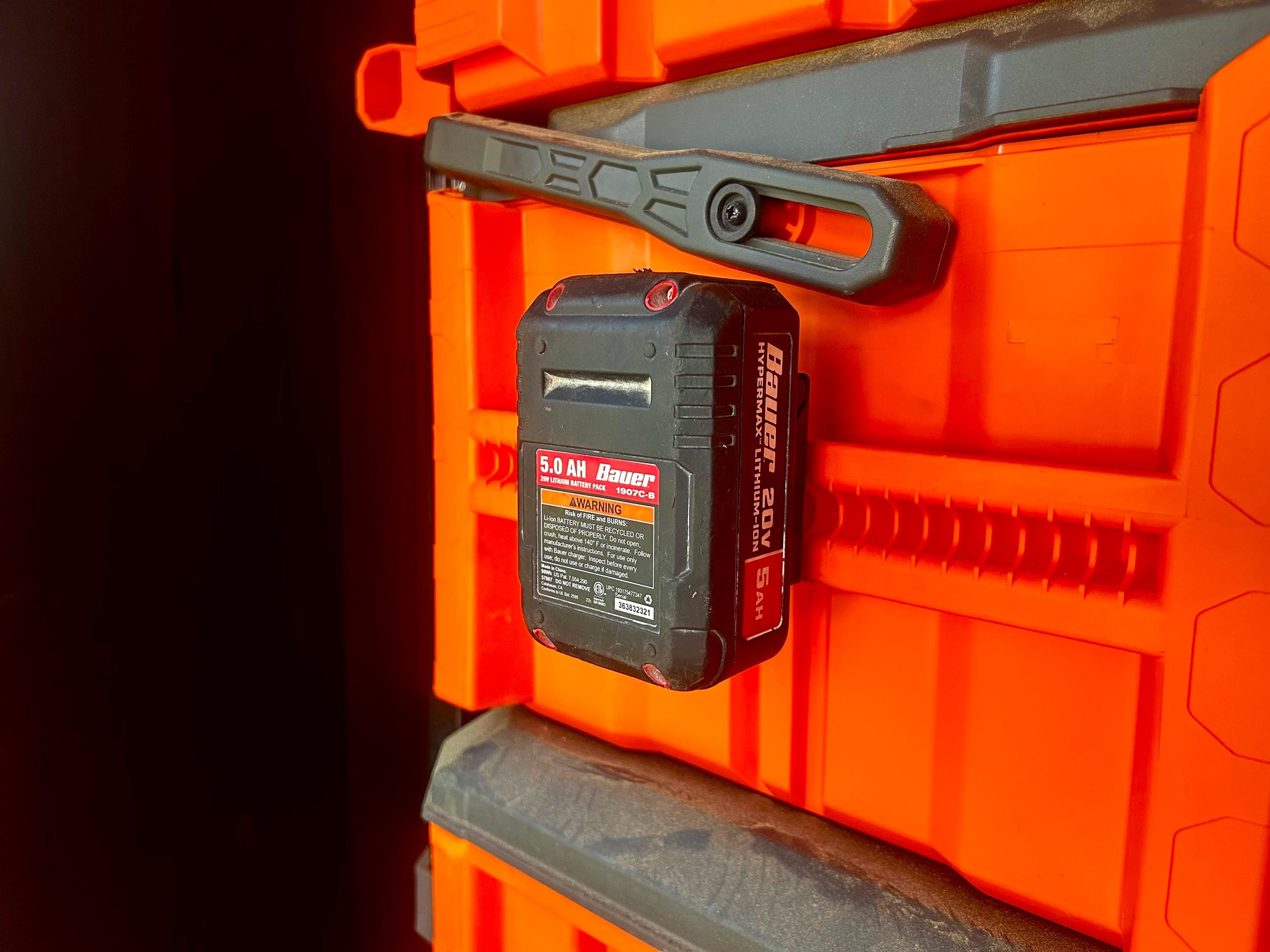 Klein MODbox Single Battery Mount for Milwaukee, Dewalt, Makita, and More