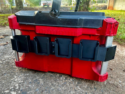 Milwaukee PACKOUT Side Mounted Battery Holder: Fits Dewalt, Ryobi, Rigid, & More Batteries