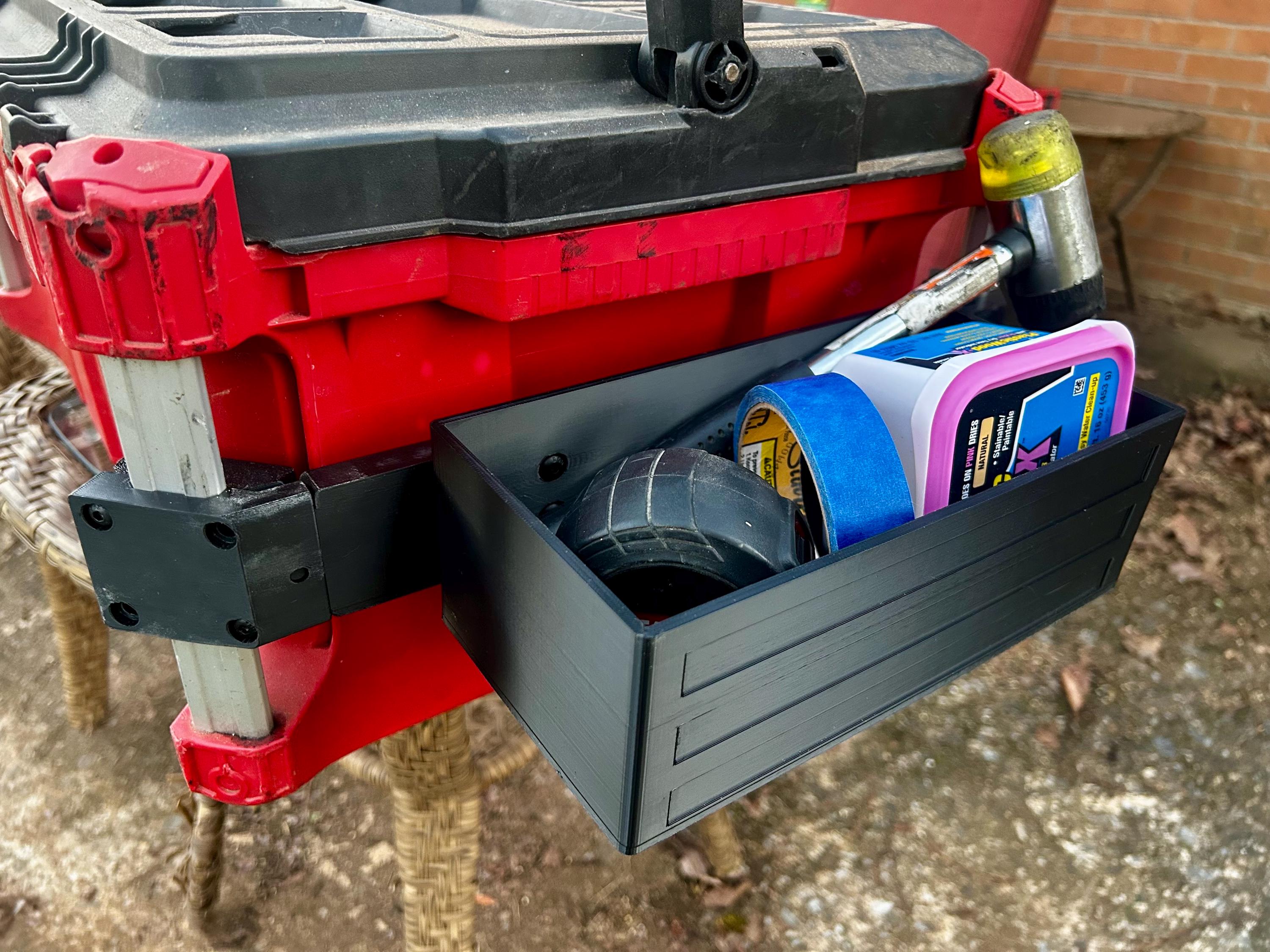 Milwaukee PACKOUT Rail Mounted Side Storage Bin for Tools and Supplies