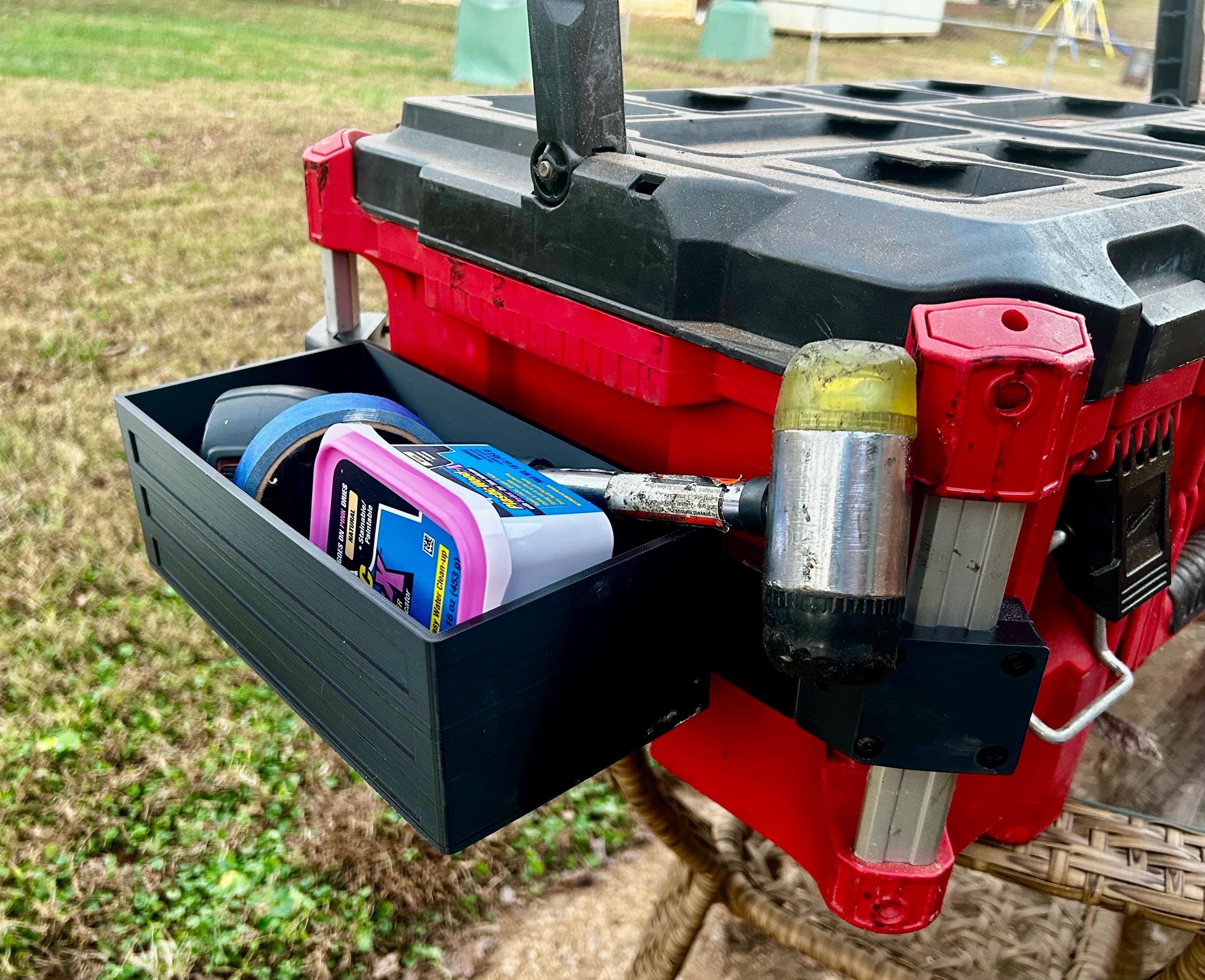 Milwaukee PACKOUT Rail Mounted Side Storage Bin for Tools and Supplies