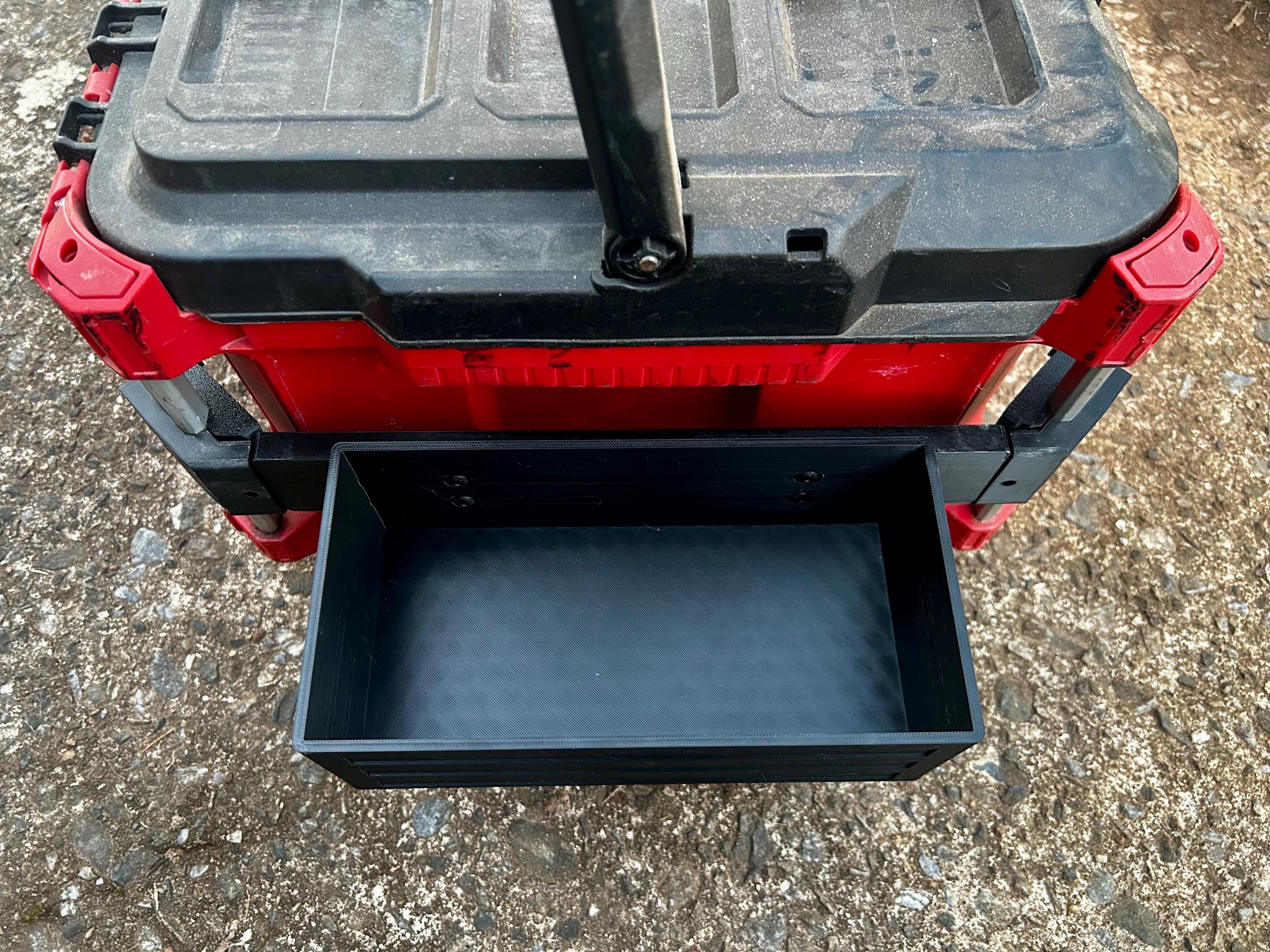 Milwaukee PACKOUT Rail Mounted Side Storage Bin for Tools and Supplies