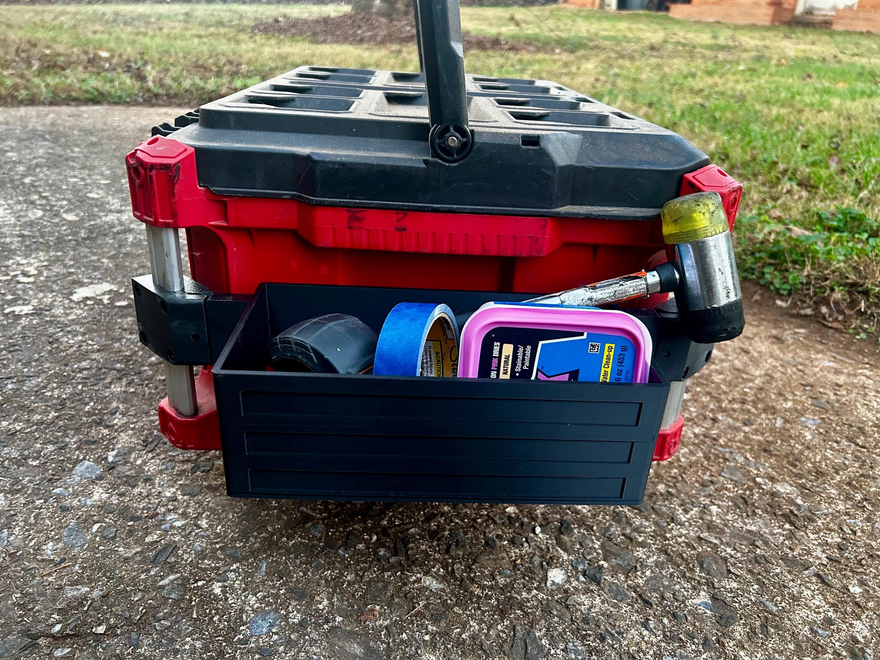 Milwaukee PACKOUT Rail Mounted Side Storage Bin for Tools and Supplies