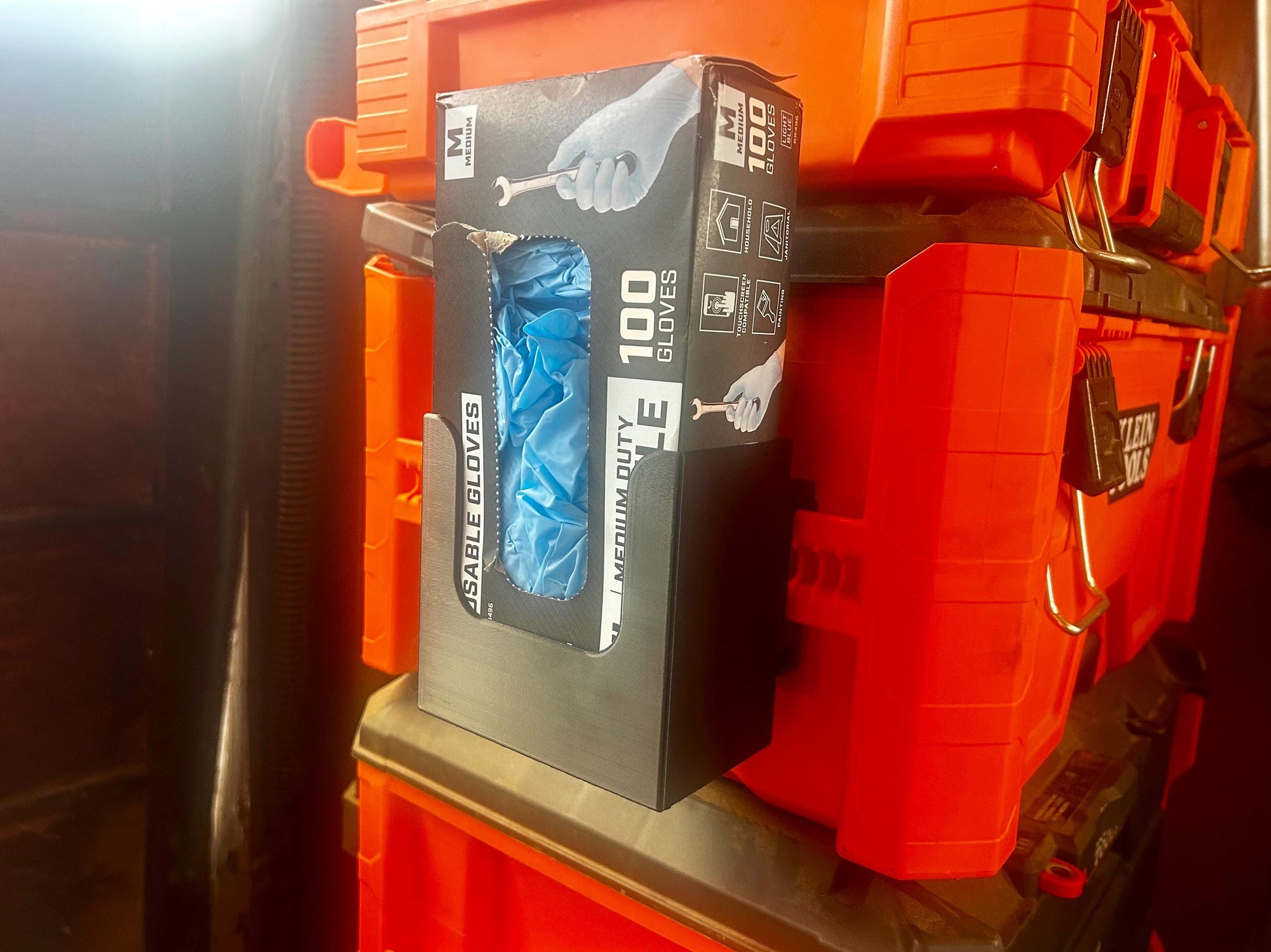 Klein MODbox Accessories - Hardy (Harbor Freight) Nitrile Gloves Side Rail Holder