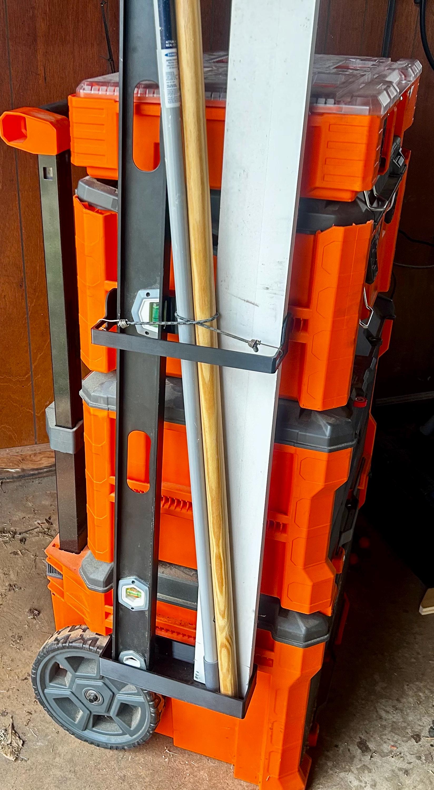Klein MODbox Long Tool Holder for Levels, Saw Tracks & Guides, Paint Roller Extensions, Etc