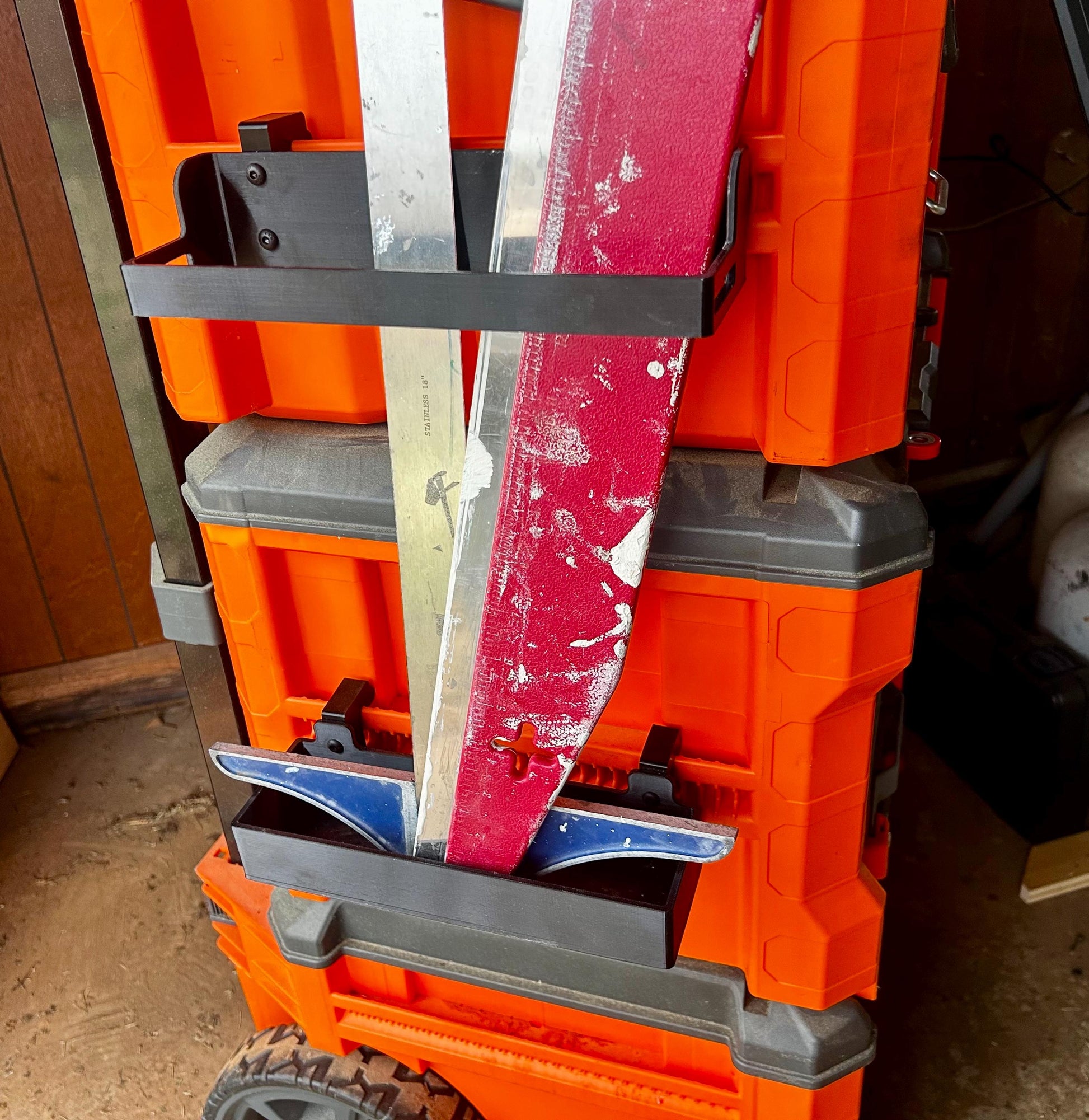 Klein MODbox Long Tool Holder for Levels, Saw Tracks & Guides, Paint Roller Extensions, Etc