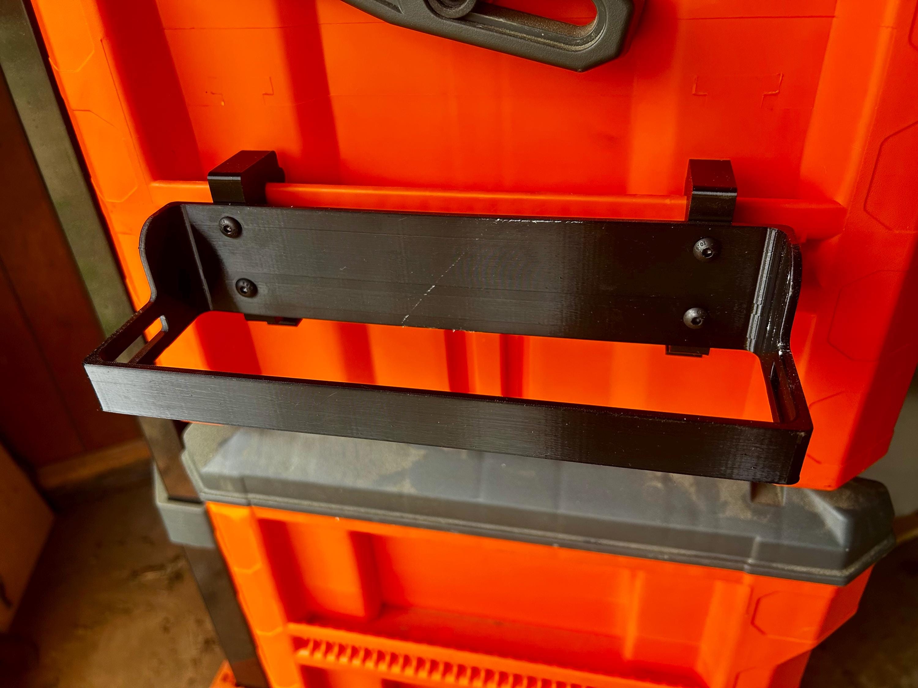 Klein MODbox Long Tool Holder for Levels, Saw Tracks & Guides, Paint Roller Extensions, Etc