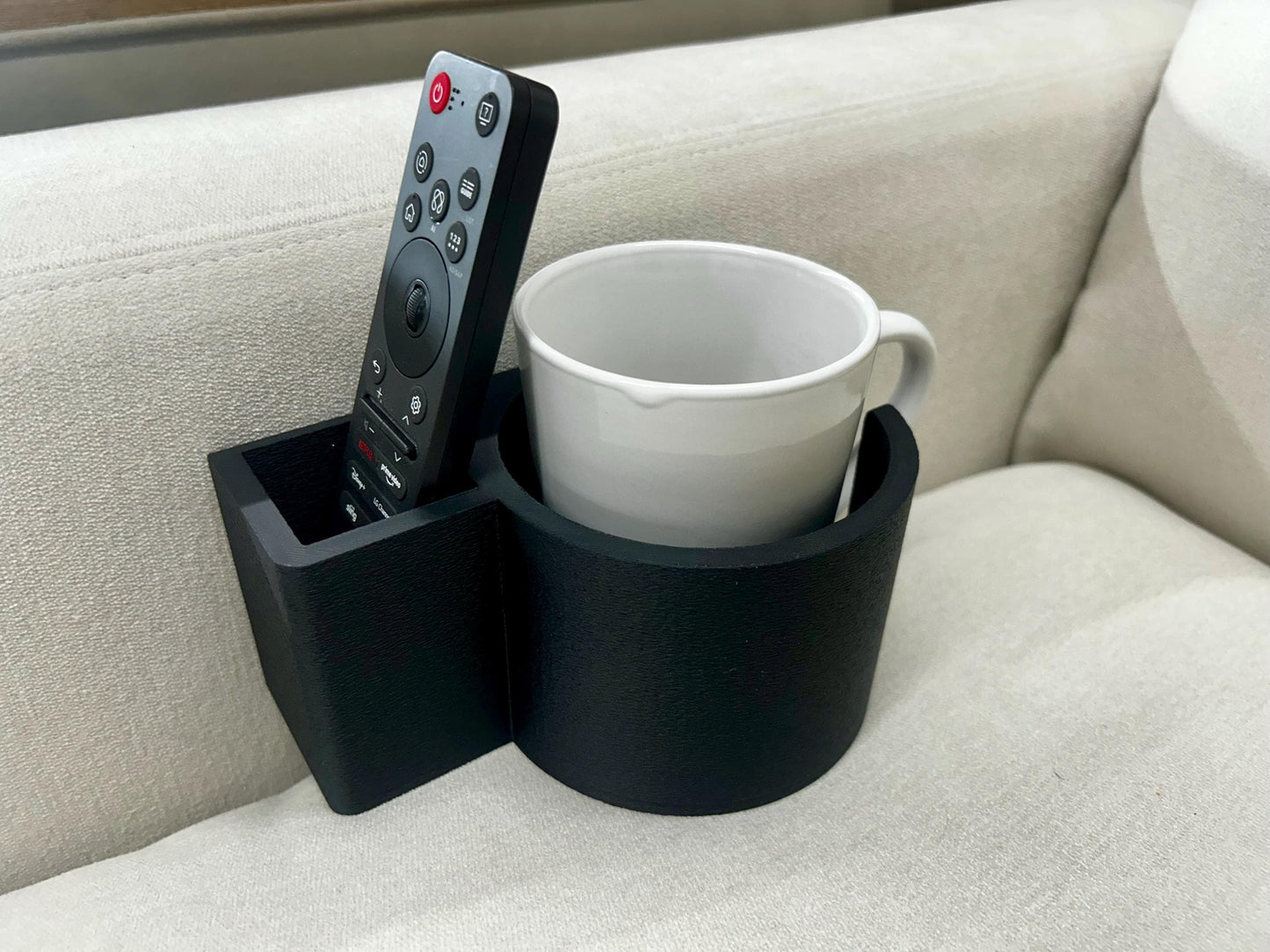 Couch Cup or Mug Holder & Remote Organizer Sofa Caddy