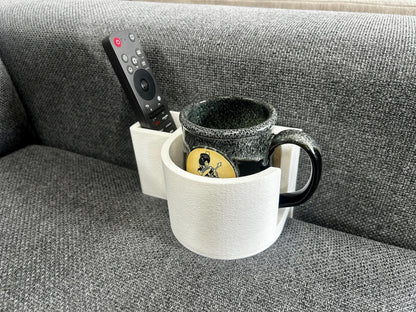 Couch Cup or Mug Holder & Remote Organizer Sofa Caddy