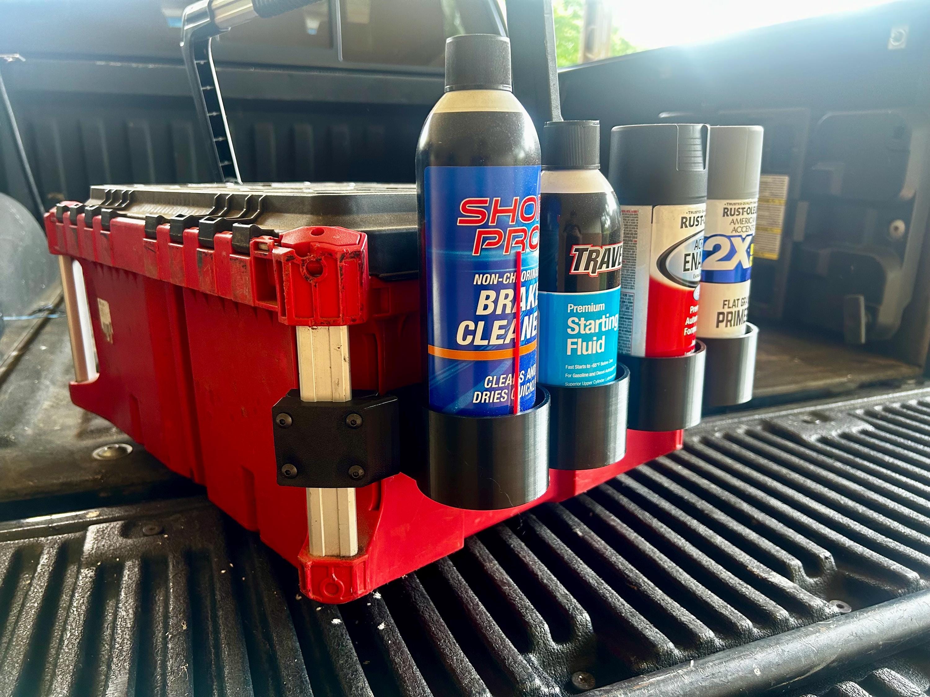 Milwaukee PACKOUT Spray Can Storage Side Rail Mounted (Holds 4 Cans)