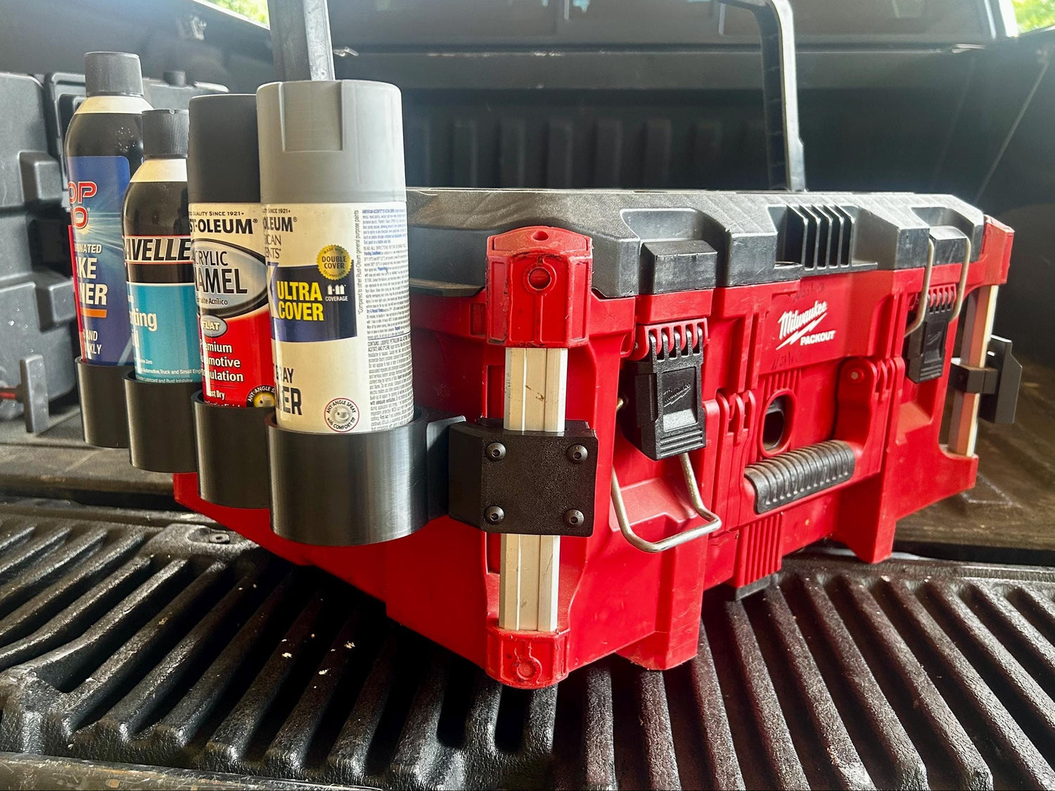 Milwaukee PACKOUT Spray Can Storage Side Rail Mounted (Holds 4 Cans)