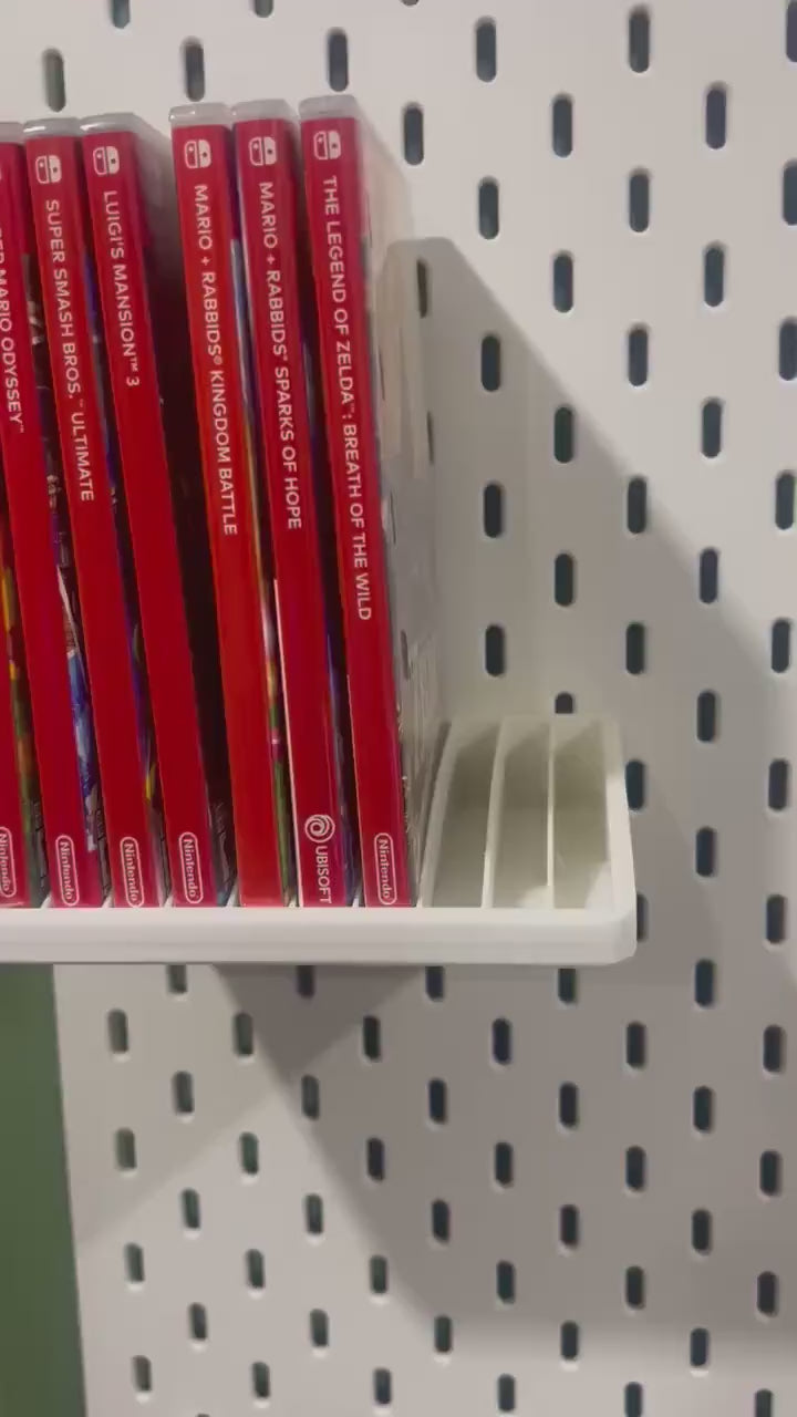 Skadis Pegboard Nintendo Switch Game Case Organizer - Holds 10 Games
